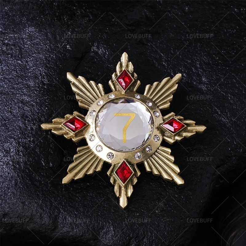 Golden Star Shaped Number 7 Br - Vintage Collectible Pins review and price