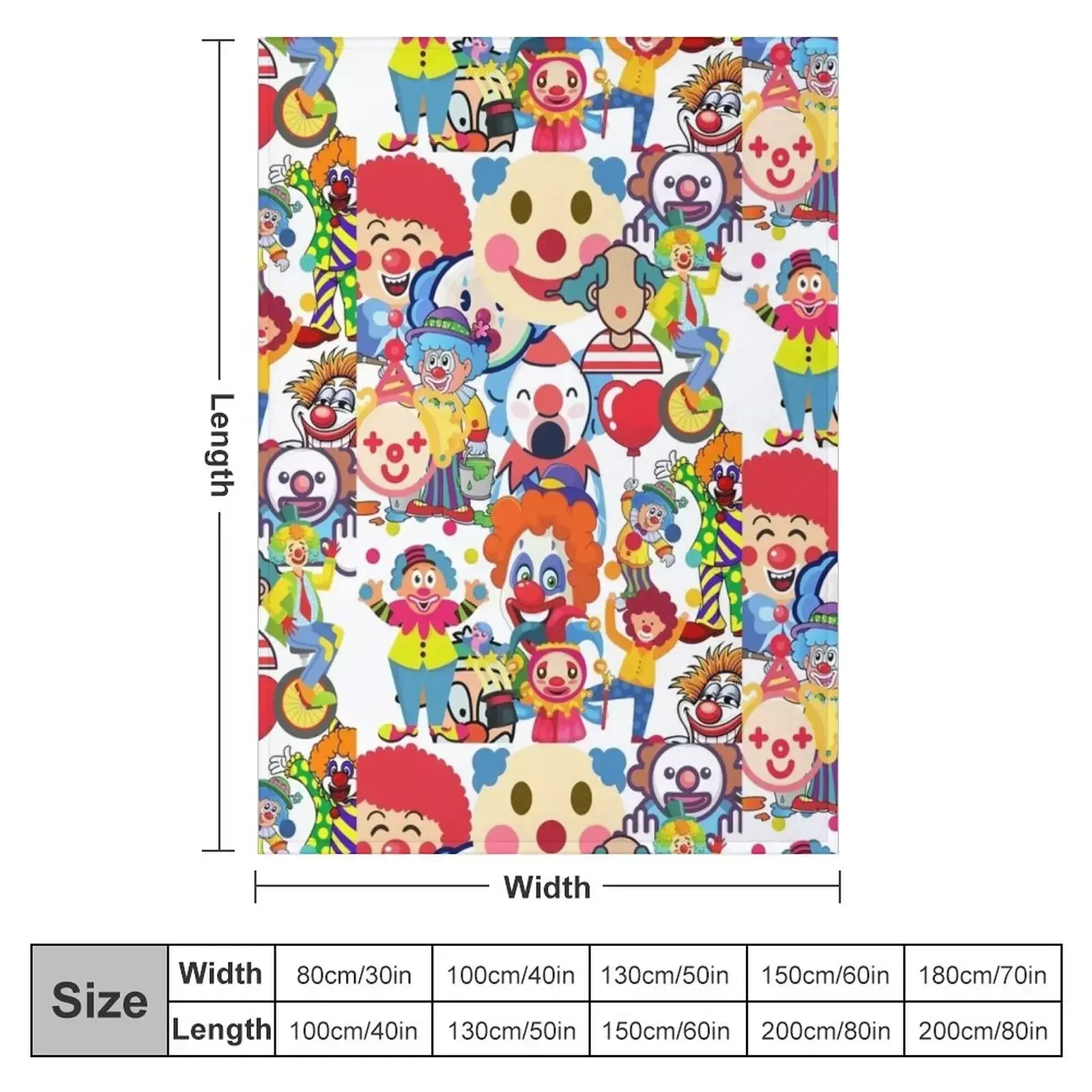 Clown Collection Throw Blanket - Vintage Collectible Clowns review and price