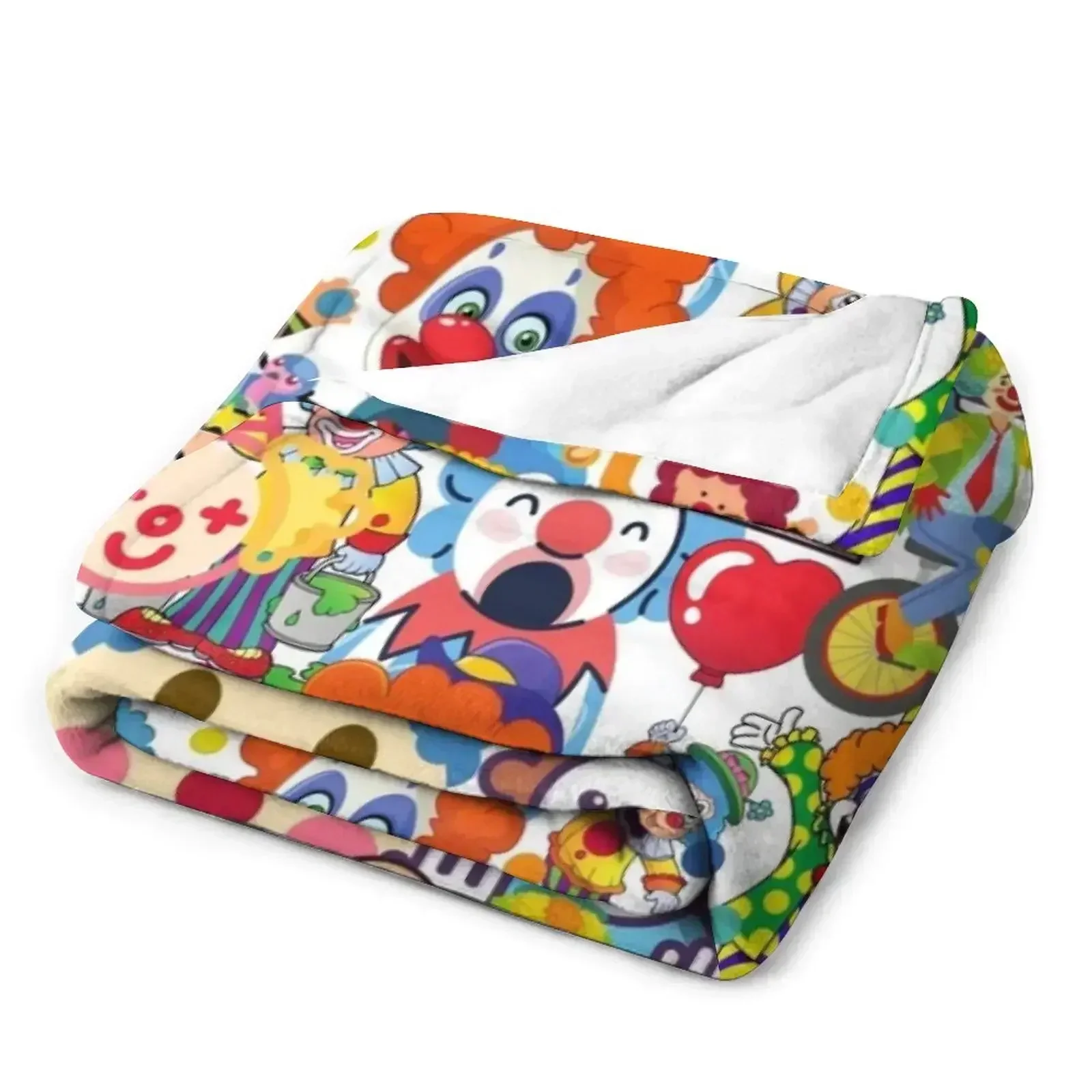 Clown Collection Throw Blanket - Vintage Collectible Clowns review and price