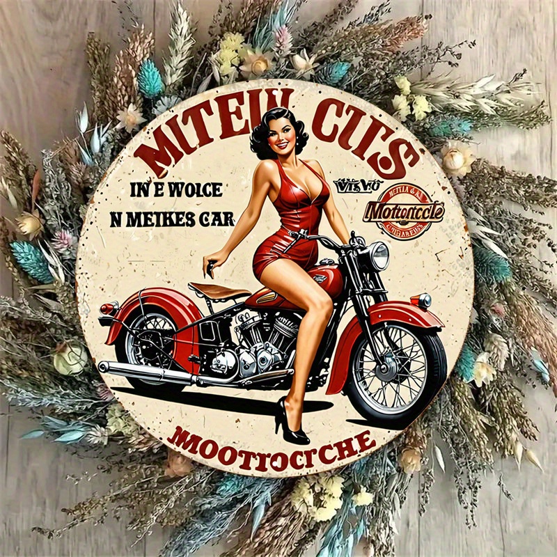 Vintage Motorcycle Aluminum Wa - Vintage Collectible Signs review and price
