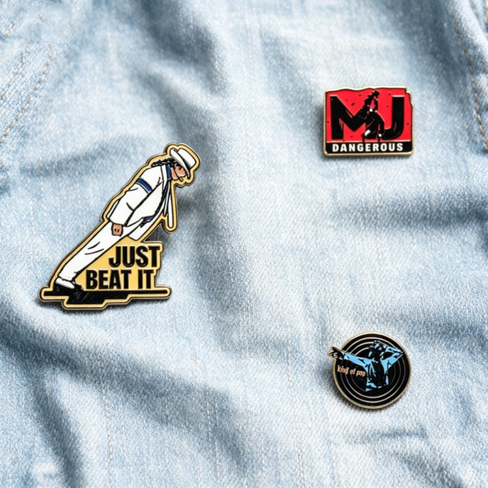 3Pcs/set Vintage King of Pop M - Vintage Collectible Pins review and price
