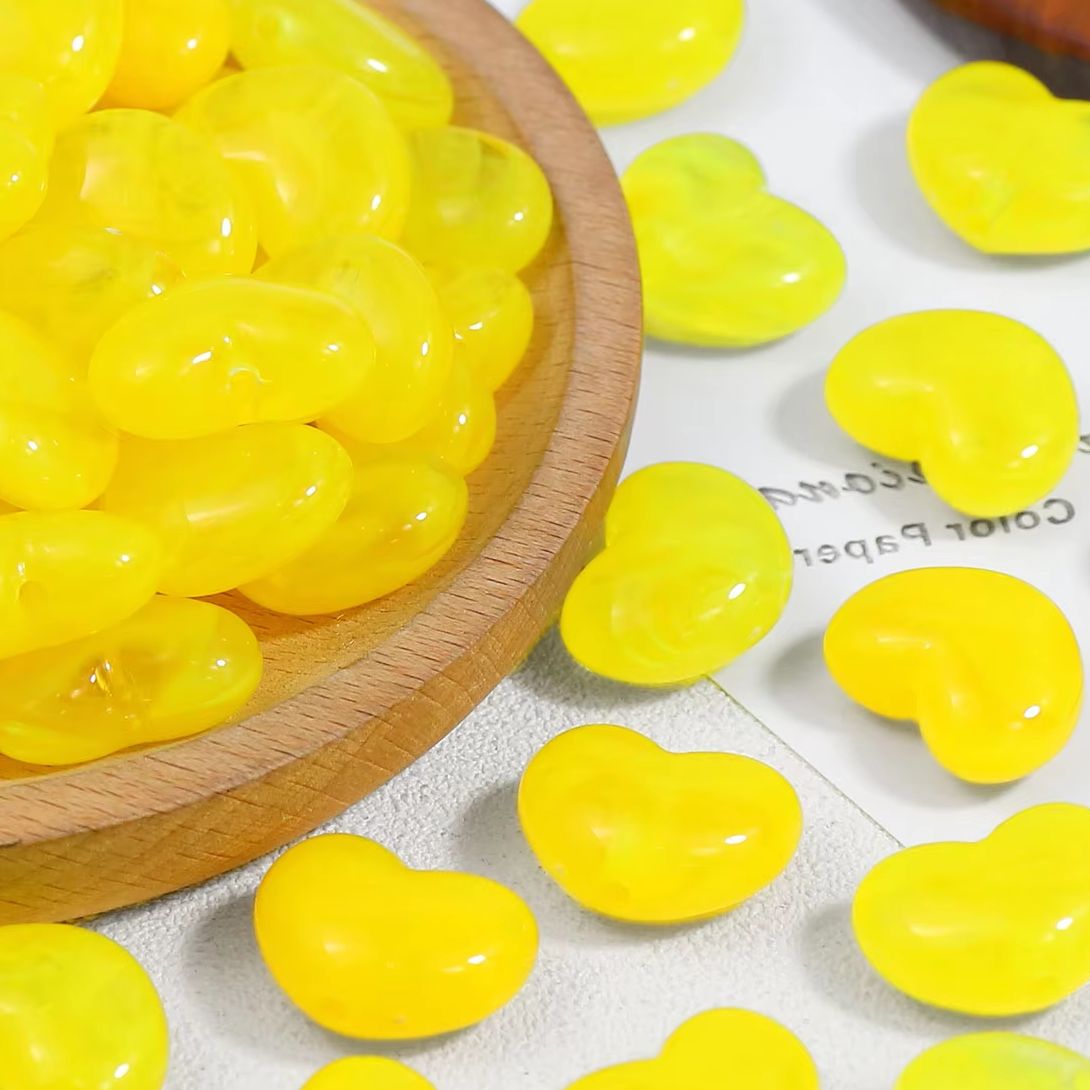 16x21mm Yellow Marbled Acrylic - Vintage Collectible Marbles review and price