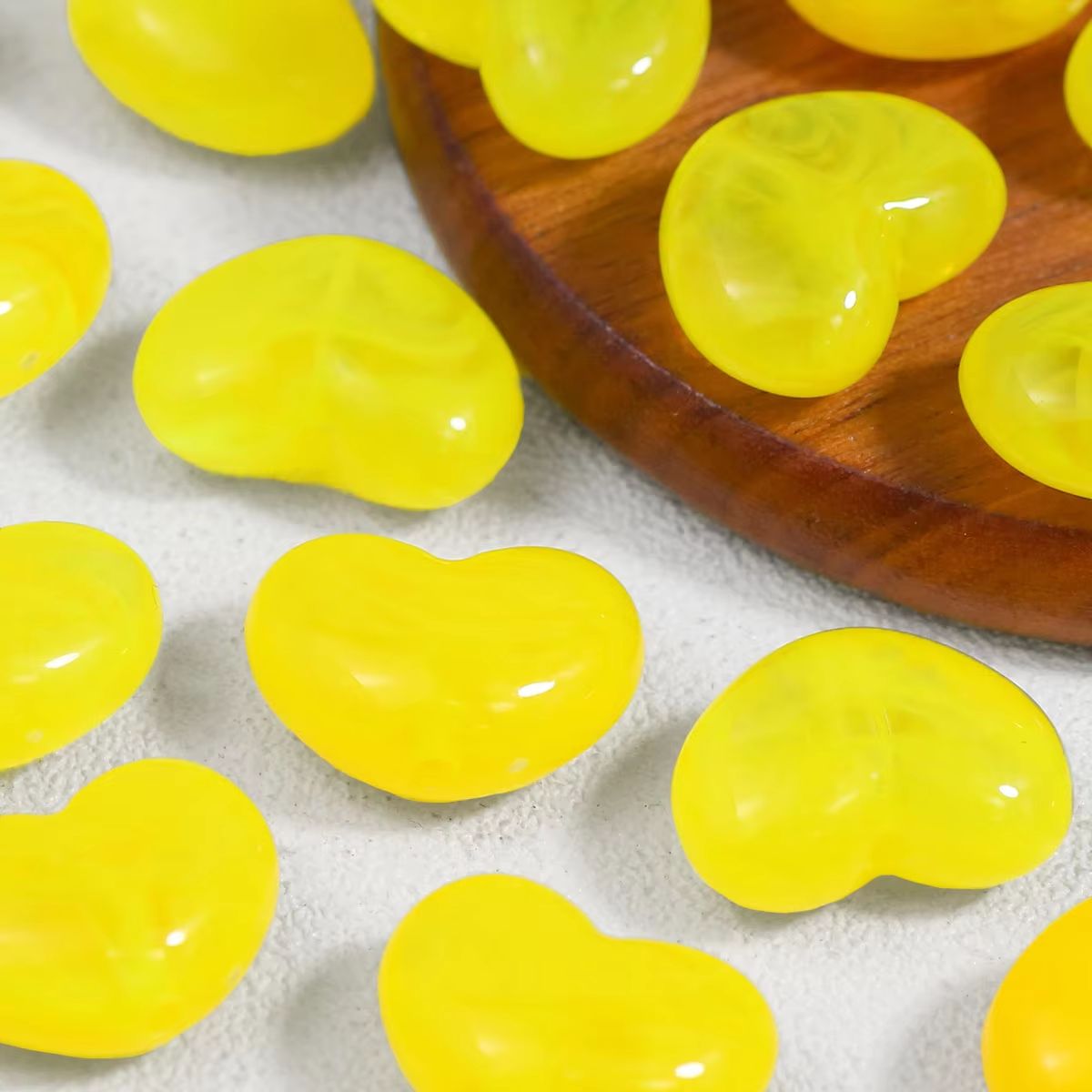 16x21mm Yellow Marbled Acrylic - Vintage Collectible Marbles review and price