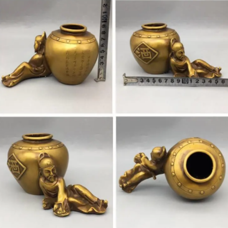 Vintage Brass Li Bai Drunk Win - Collectible Vintage Wine review and price