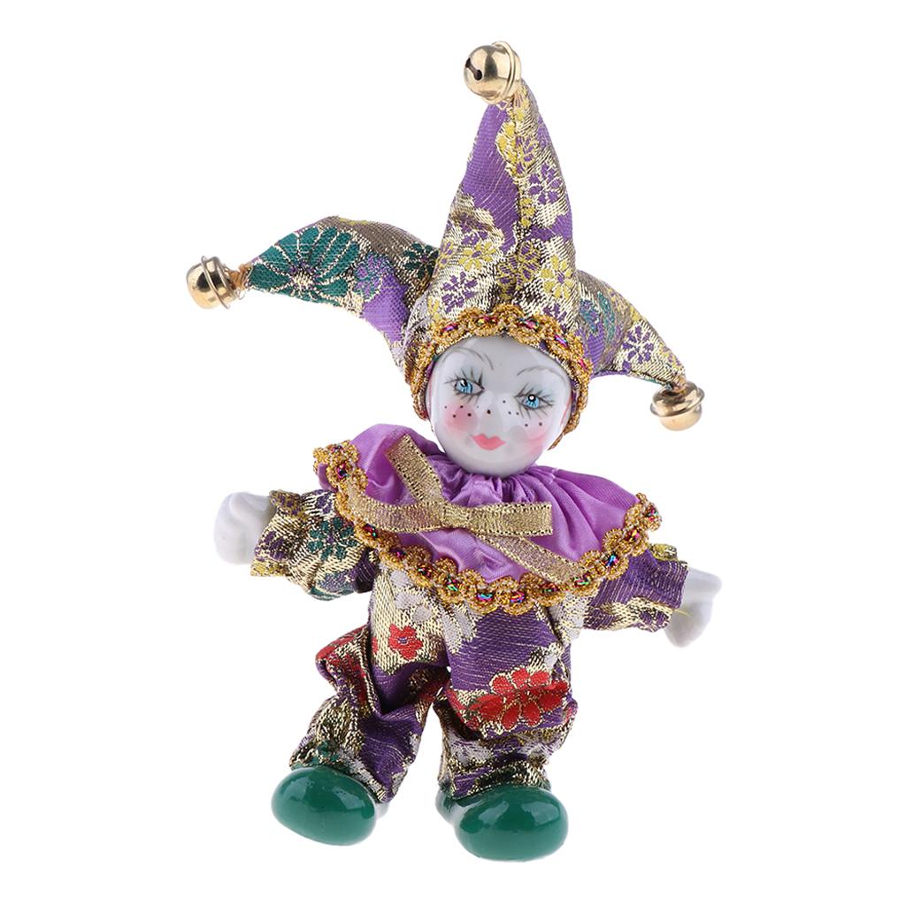 Porcelain Dolls Clown 16cm Col - Vintage Collectible Clowns review and price