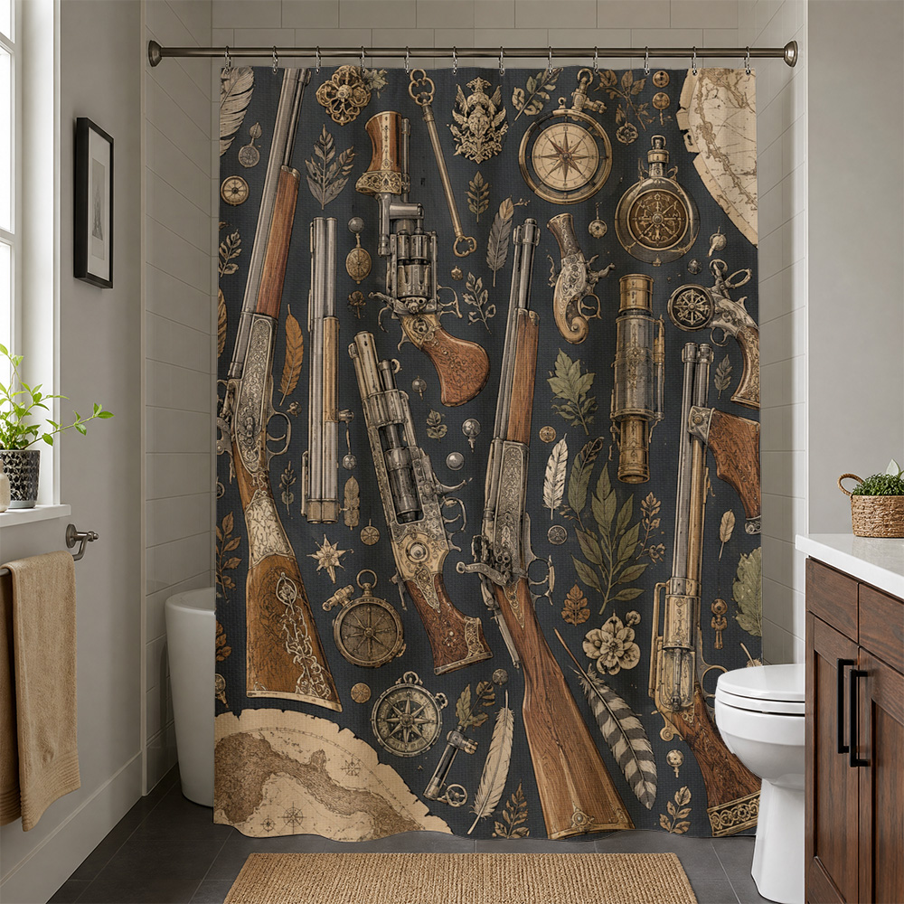 Vintage Gun Collection Bathroo - Vintage Collectible Guns review and price