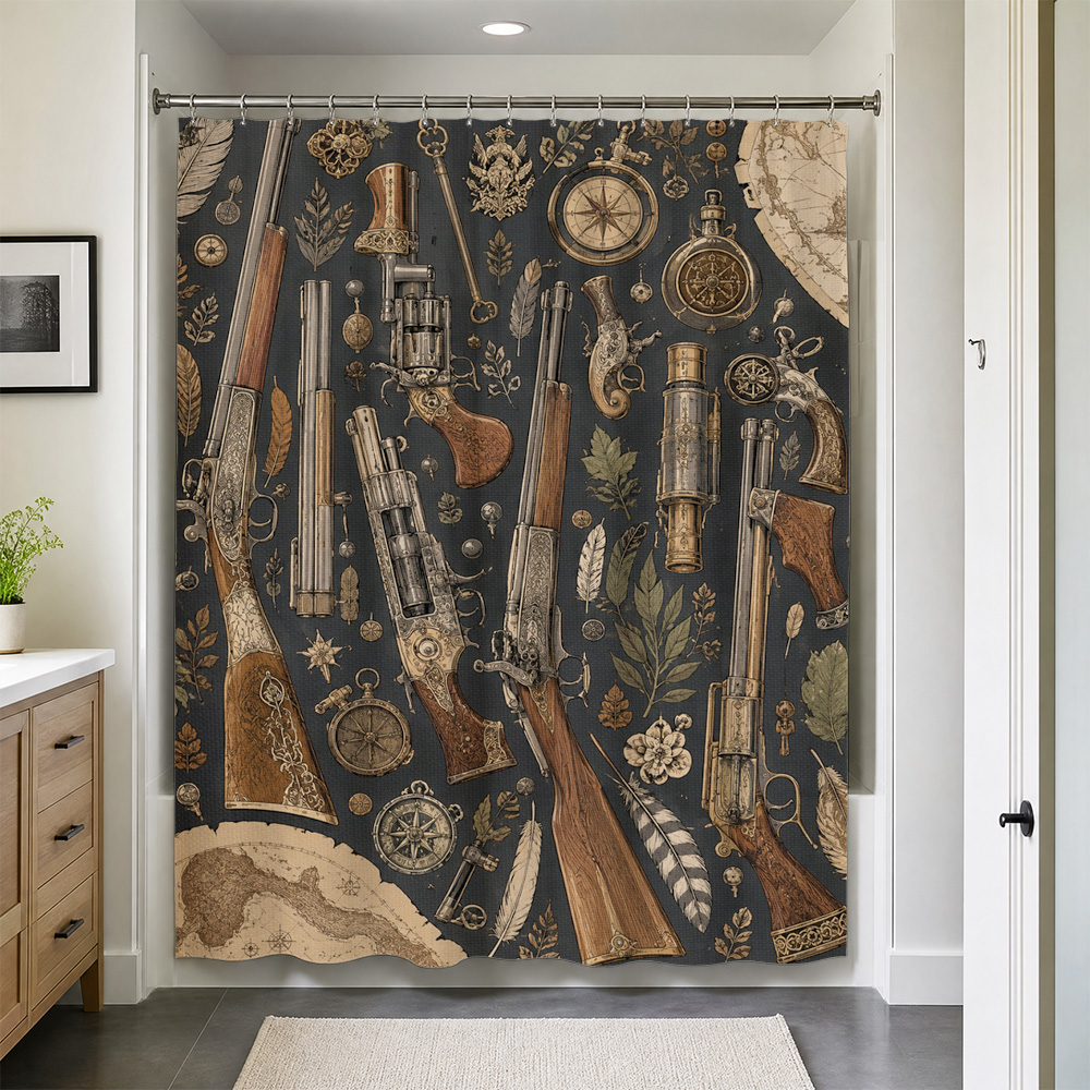 Vintage Gun Collection Bathroo - Vintage Collectible Guns review and price
