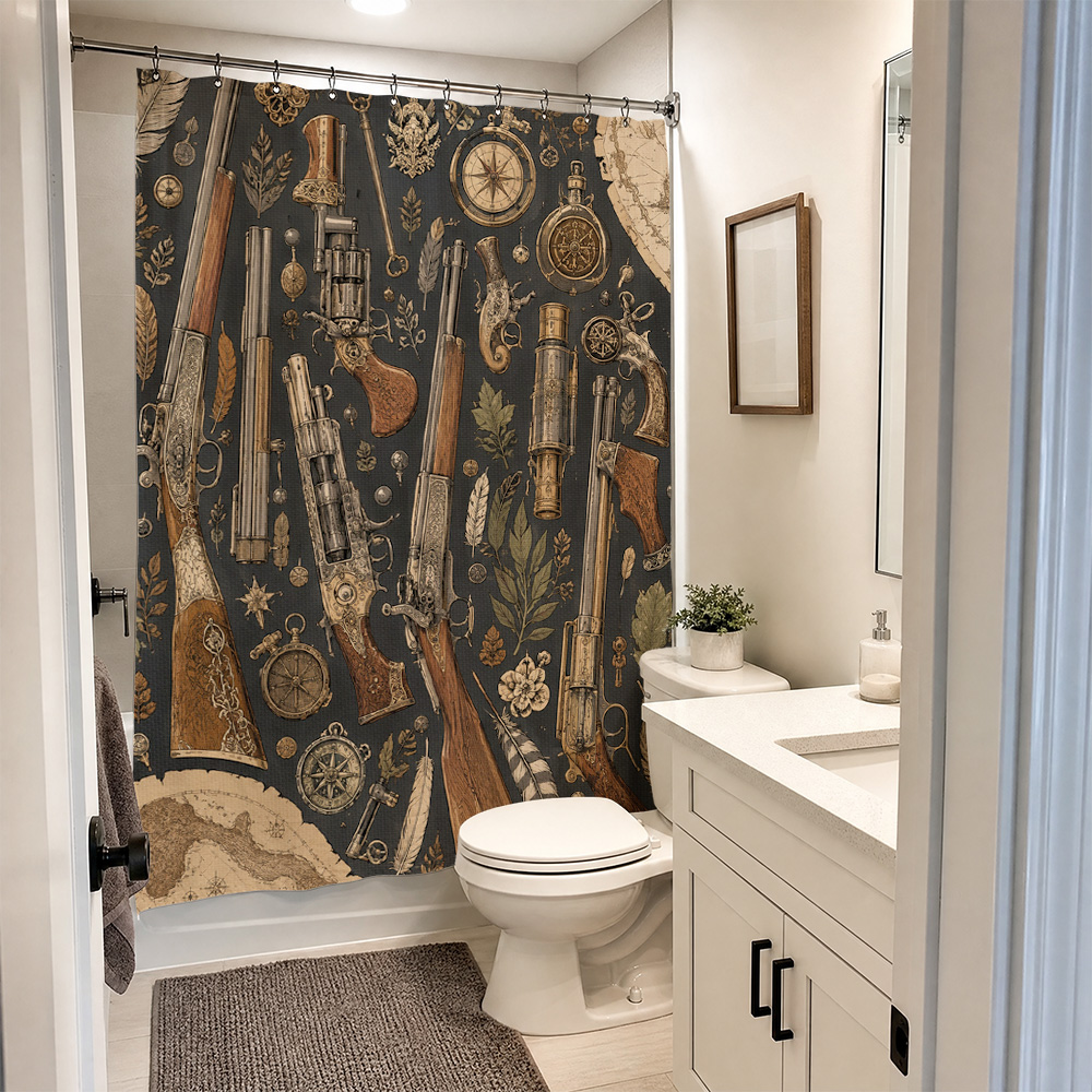 Vintage Gun Collection Bathroo - Vintage Collectible Guns review and price