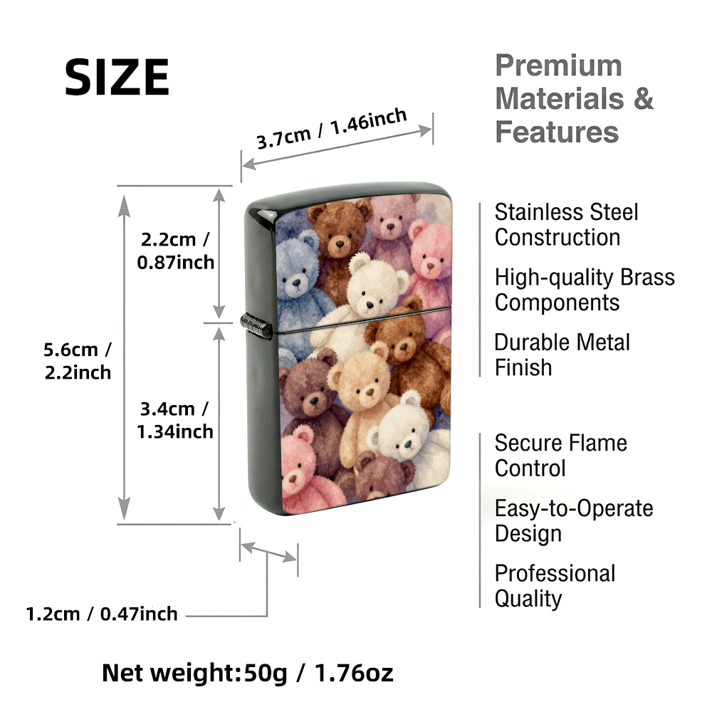 Flip Top Lighter Cute Teddy Be - Vintage Collectible Bears review and price
