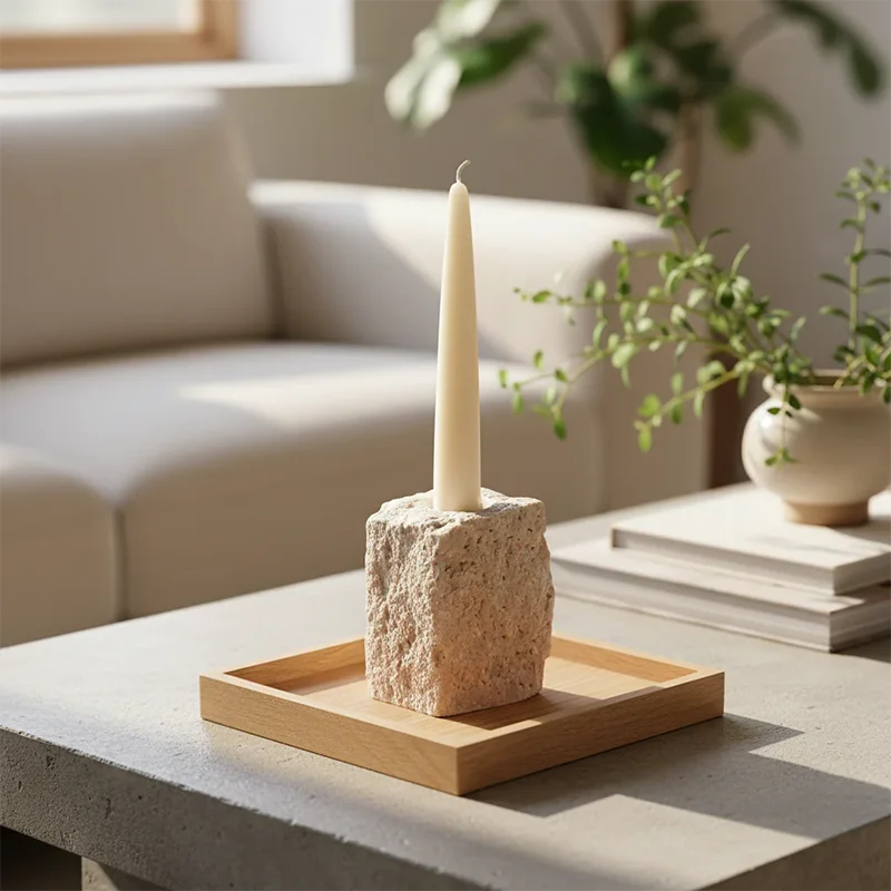 Rustic Marble Block Candle Hol - Vintage Collectible Marbles review and price