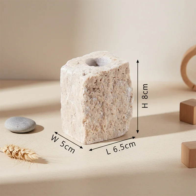 Rustic Marble Block Candle Hol - Vintage Collectible Marbles review and price