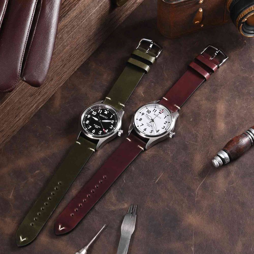 WOCCI Oil Wax Leather Watch St - Vintage Collectible Pins review and price