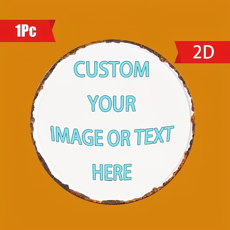 Custom Round Metal Tin Sign, P - Vintage Collectible Signs review and price