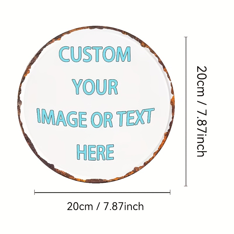 Custom Round Metal Tin Sign, P - Vintage Collectible Signs review and price