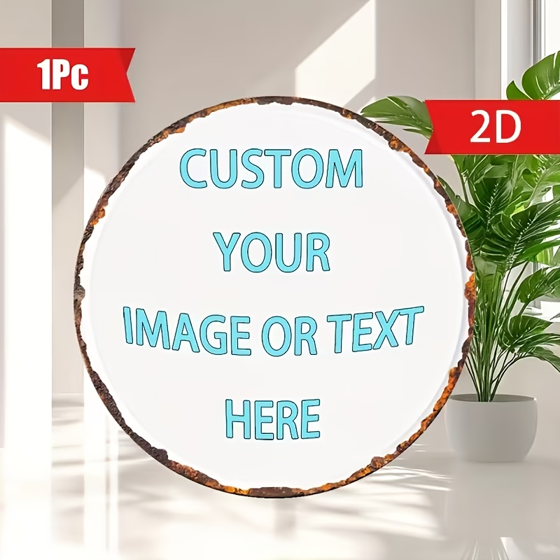 Custom Round Metal Tin Sign, P - Vintage Collectible Signs review and price